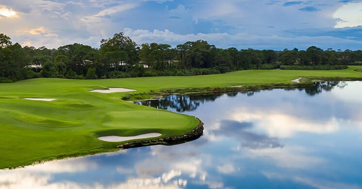 golf course and water