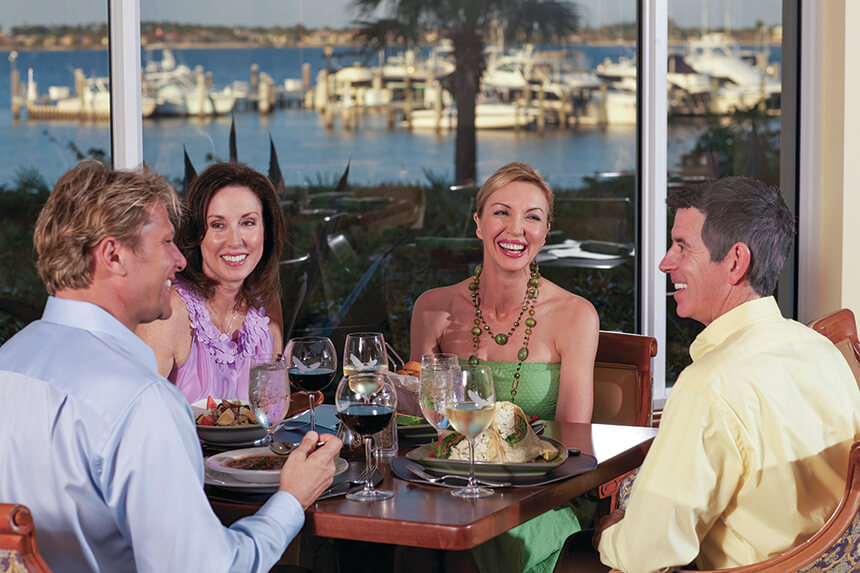 people enjoying dinner together