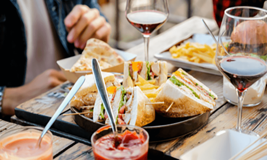 couples enjoying dinner together