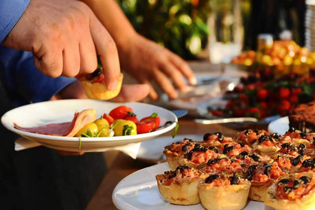 Banquets & Catering - Foods at table