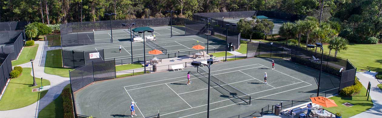 Aerial of the Racquet Sports Program at Harbour Ridge